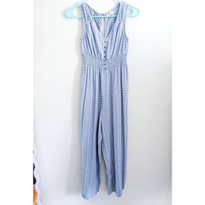 Japna Blue Floral Jumpsuit Sleeveless